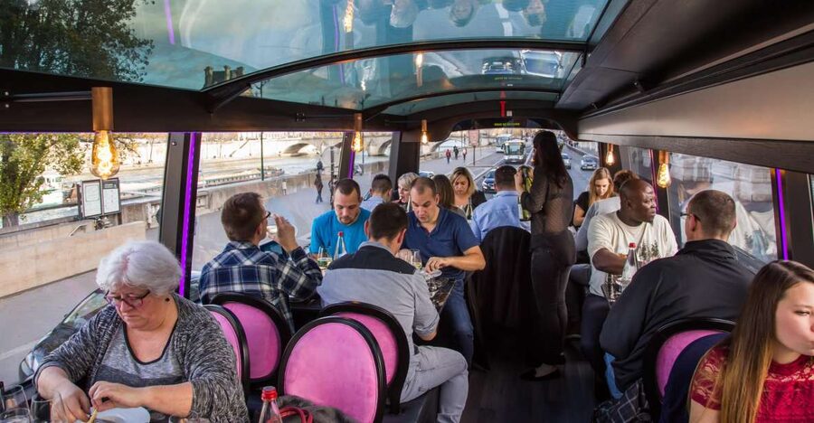Bus Toqué Champs Elysées Tour w/ 3-Course Dinner & Champagne - What happens from the 6:00 PM departure