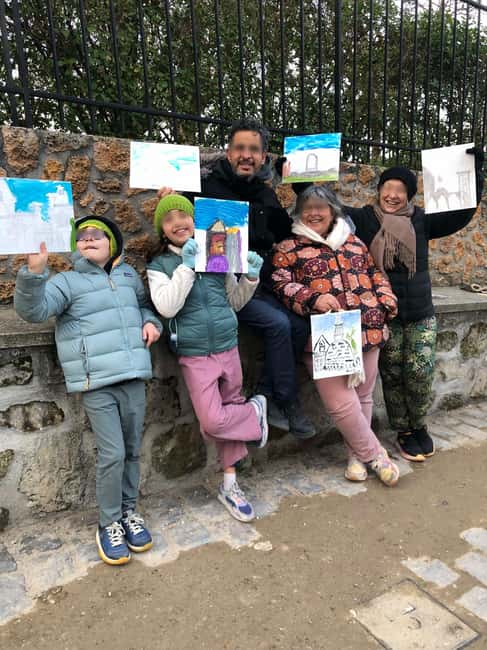 Montmarte painting session and walking tour for kids ! - The uphill side of the experience