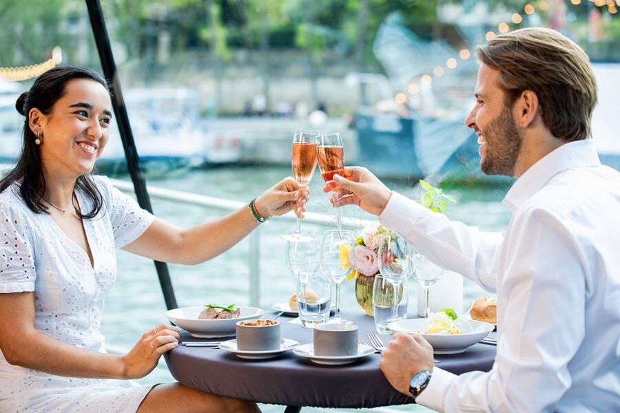 Paris: 3-Course-Dinner Cruise with Wine on the Seine River - Value at $116 per person