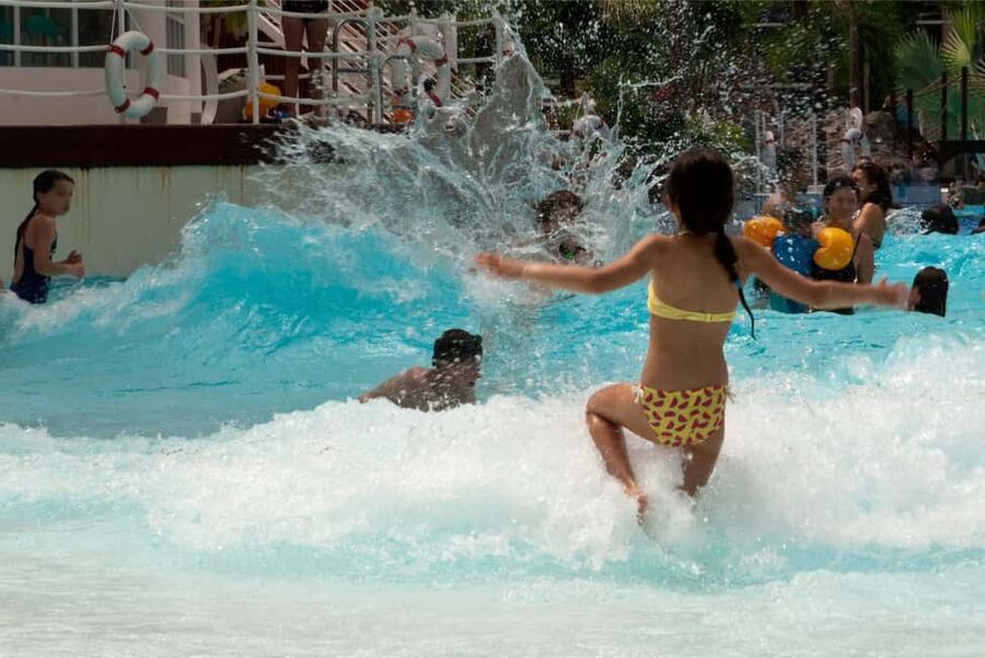 Paris: Aquaboulevard Water Park Entrance Ticket - The sandy beach and outdoor areas