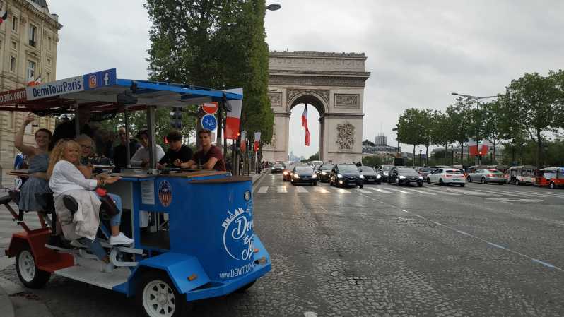 Paris: Beer Bike Bar With Drinks Included - Around the Arc de Triomphe and Foch Garden