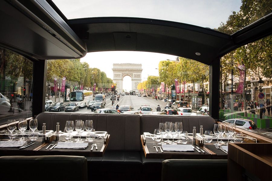 Paris: Bustronome Gourmet Lunch Tour on a Glass-Roof Bus - Seeing Paris through the glass roof