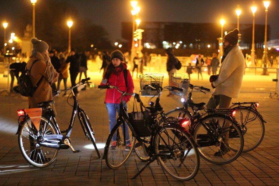 Paris By Night: 3-Hour Guided Bike Tour - The Louvre after sunset