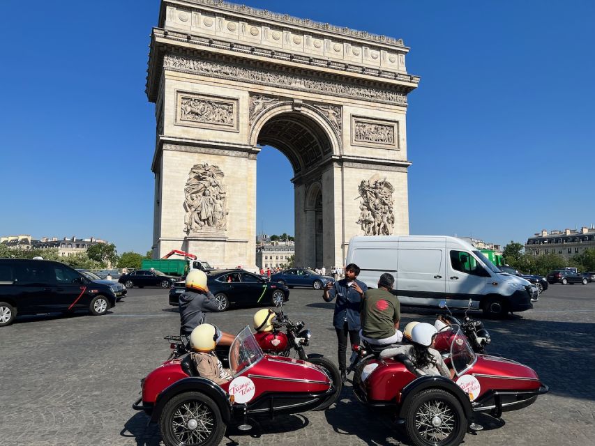 Paris by sidecar 1HR Tour - Arc de Triomphe, ten minutes with Paris spread below