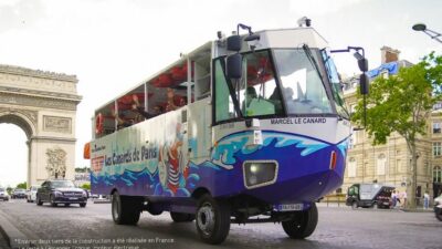 City and River Seine Tour on an Amphibious Bus