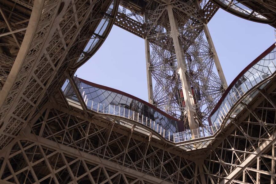 Paris: Eiffel Tower's Madame Brasserie 3-course lunch 12:00 - Riding up to the first floor