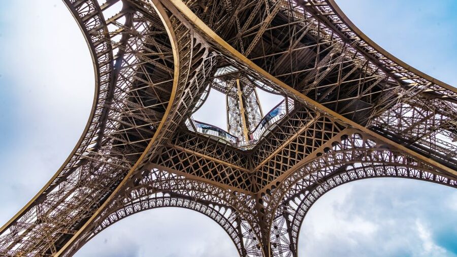 Paris: Eiffel Tower Stairs Climb to Level 2 & Summit Option - Level one: the glass floor and a new view of Paris