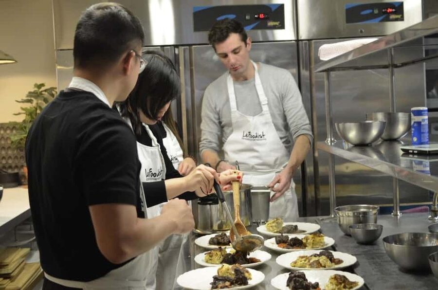 Paris: Evening Cooking Class with Optional Market Visit - Preparing a four-course French meal