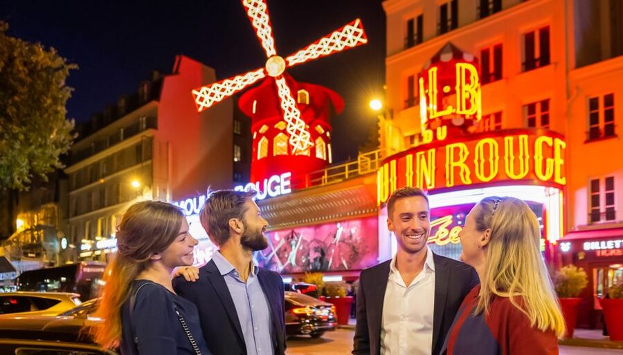 Paris: Evening Sightseeing Tour and Moulin Rouge Show - Paris after dark, followed by the Moulin Rouge