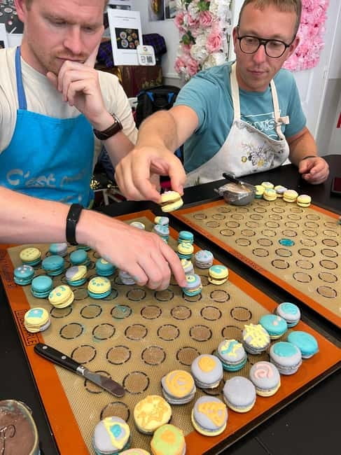 Paris: Montmartre Macaron Baking Workshop - Mixing the batter and learning macaronage