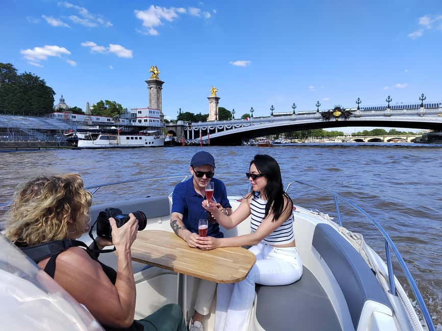 Paris Private Boat Seine River with Captain Guide - The Eiffel Tower from angles you cannot walk to