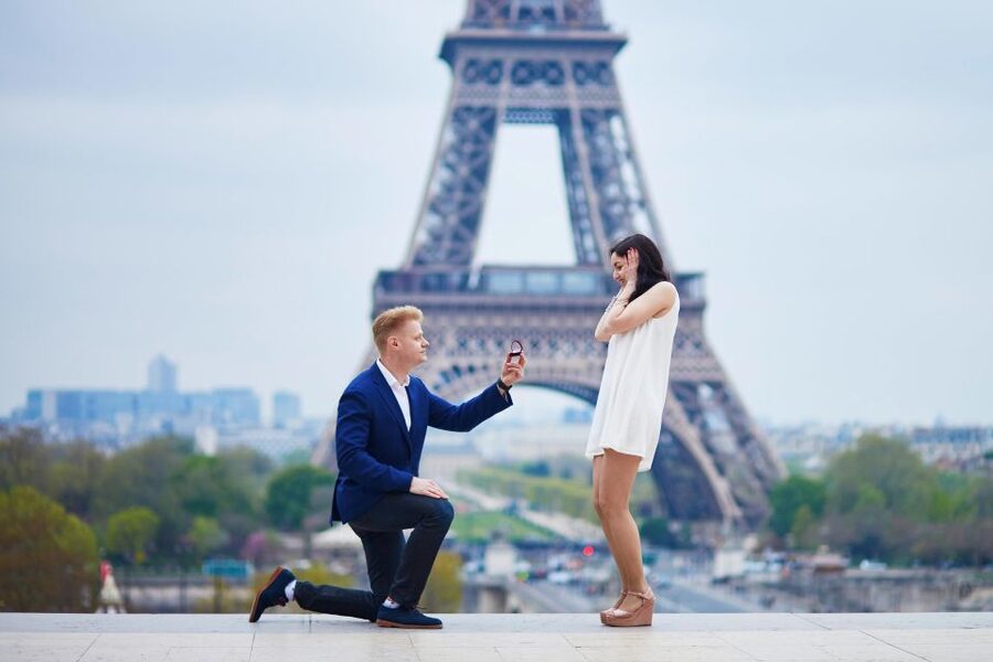 Paris: Romantic Photoshoot for Couples - Around the Eiffel Tower for 75 minutes