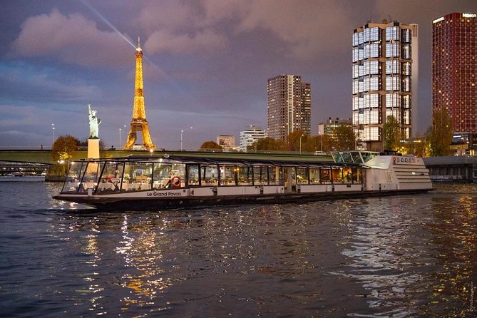 Paris Seine River Dinner Cruise with Champagne and Window Seating - What Dinner Is Like on Board