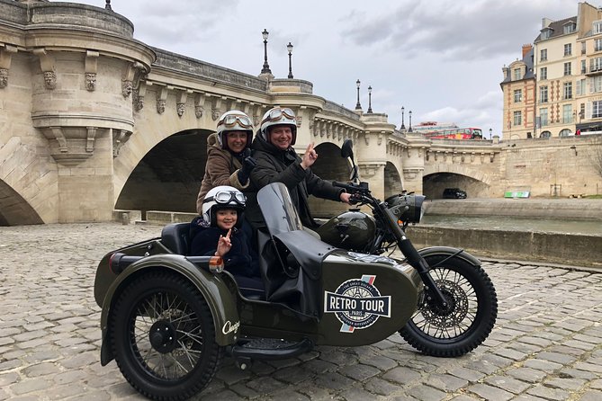 Paris Vintage Sidecar Tour – Emily in Paris highlights - The Eiffel Tower from two very different angles