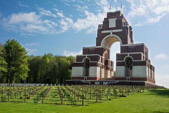 Somme Battlefields from Paris with Australian memorial & Amiens Cathedral - Thiepval Memorial, where names replace graves